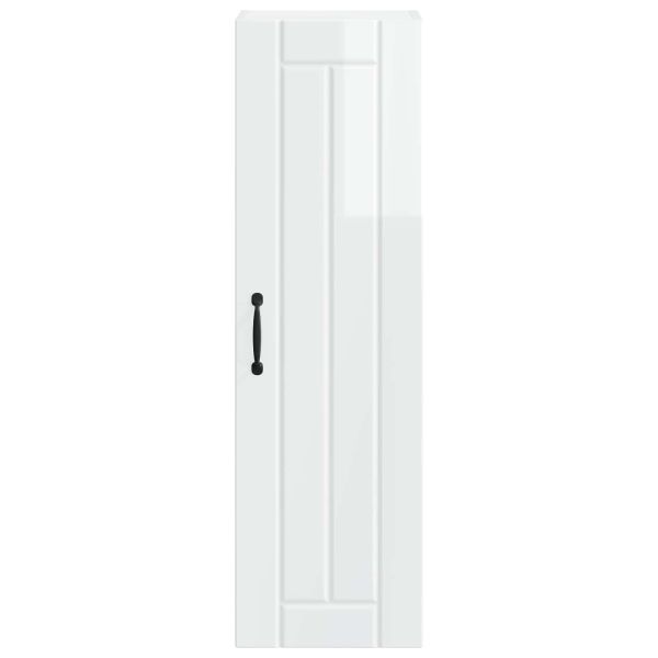 Кухненски шкаф Лъскаво бяло 30 x 31 x 100 см Инженерно дърво