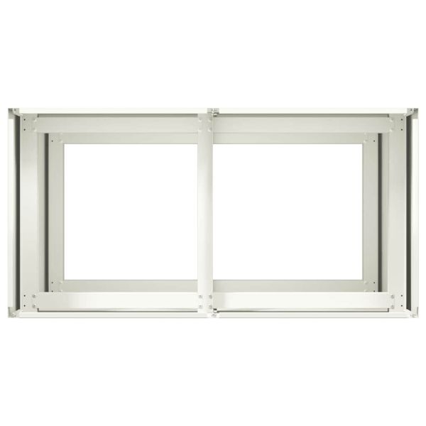 Кашпа, бяла, 80x40x80 см, студеновалцувана стомана