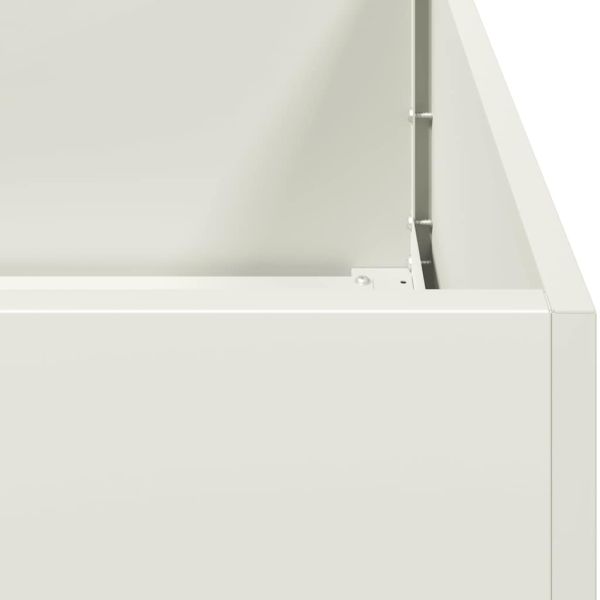 Кашпа, бяла, 80x40x80 см, студеновалцувана стомана