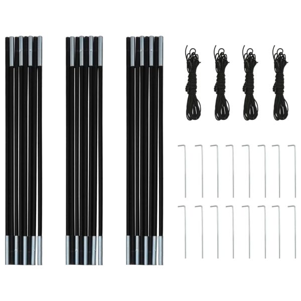 Къмпинг палатка, 4-местна, тъмносиня/зелена