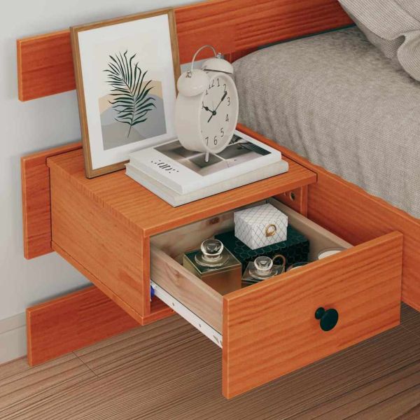 Рамка за легло с таблото Кафяво с восъчно покритие 100 x 200 cm