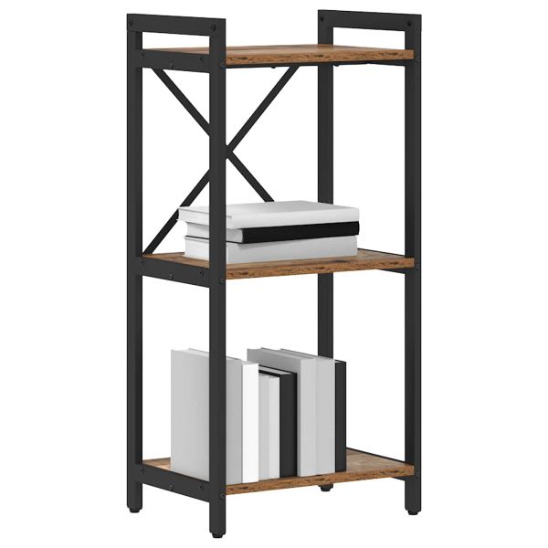 Рафт за книги Старо дърво 40 x 30 x 85 см Инженерно дърво