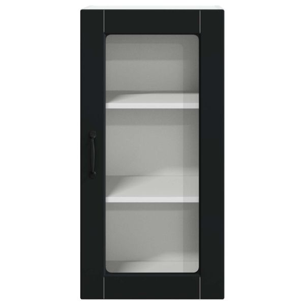 Кухненски шкаф Черно 40 x 31 x 80 см Инженерно дърво