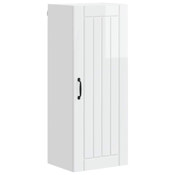 Кухненски шкаф Лъскаво бяло 40 x 31 x 100 см Инженерно дърво