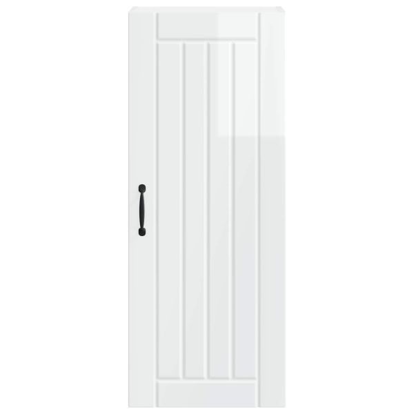 Кухненски шкаф Лъскаво бяло 40 x 31 x 100 см Инженерно дърво