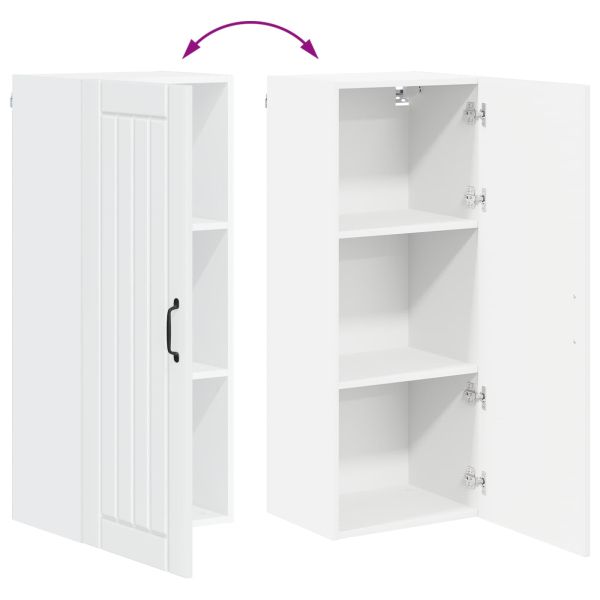 Кухненски шкаф Лъскаво бяло 40 x 31 x 100 см Инженерно дърво