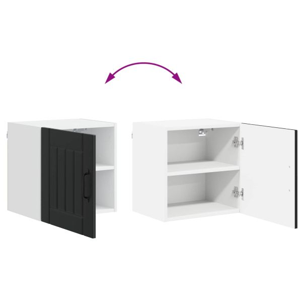 Кухненски шкаф 2 pcs Черно 40 x 31 x 40 см Инженерно дърво