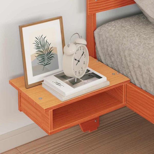 Рамка за легло с таблото Кафяво с восъчно покритие 75 x 190 cm