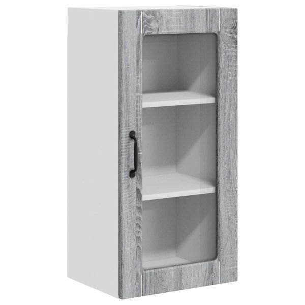 Кухненски шкаф 2 pcs Сив Сонома 40 x 31 x 80 см Инженерно дърво