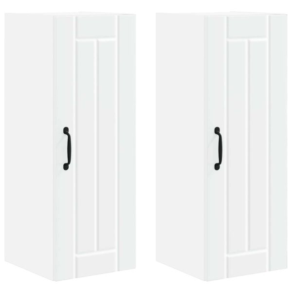 Кухненски шкаф 2 pcs Бяло 30 x 31 x 80 см Инженерно дърво