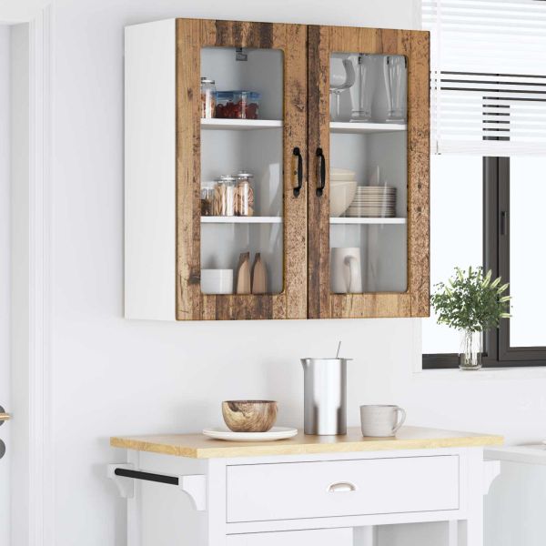 Кухненски шкаф 2 pcs Старо дърво 40 x 31 x 80 см