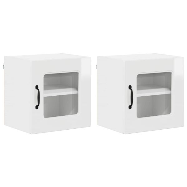 Кухненски шкаф Kalmar 2 pcs Лъскаво бяло 40 x 31 x 40 см