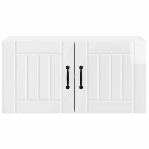 Кухненски шкаф Лъскаво бяло 80 x 31 x 40 см Инженерно дърво