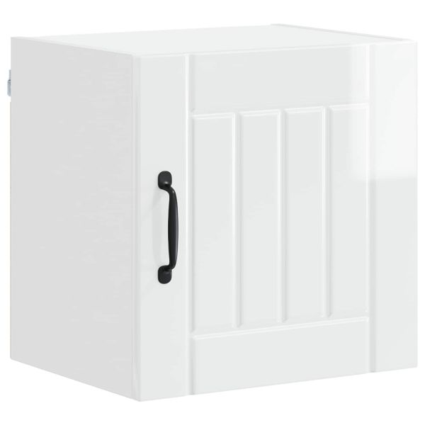 Кухненски шкаф Лъскаво бяло 40 x 31 x 40 см Инженерно дърво