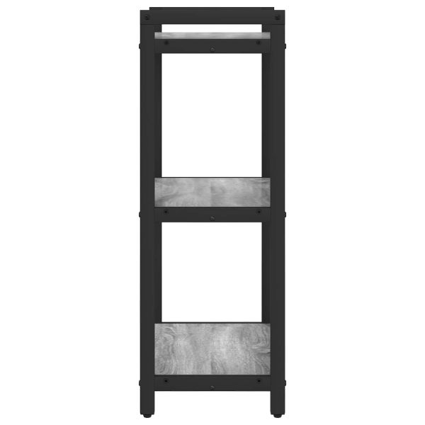 Рафт за книги Сив сонома 40 x 30 x 85 см Инженерно дърво