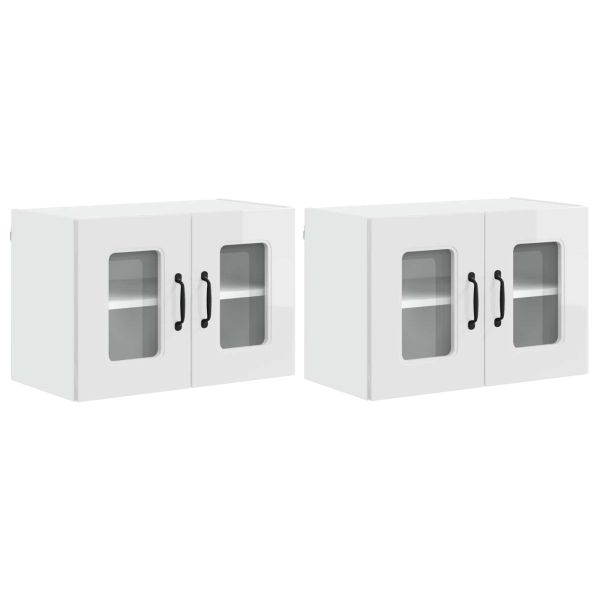 Кухненски шкаф Kalmar 2 pcs Лъскаво бяло 60 x 31 x 40 см