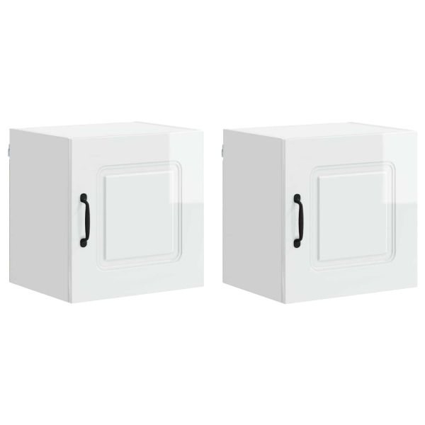 Кухненски шкаф Kalmar 2 pcs Лъскаво бяло 40 x 31 x 40 см