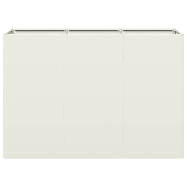 Кашпа, бяла, 120x40x80 см, студеновалцувана стомана