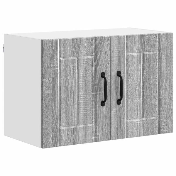Кухненски стени шкафове 2 pcs Сив Сонома 60 x 31 x 40 см