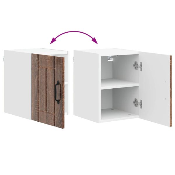 Кухненски шкаф 2 pcs Кафяв дъб 30 x 31 x 40 см Инженерно дърво