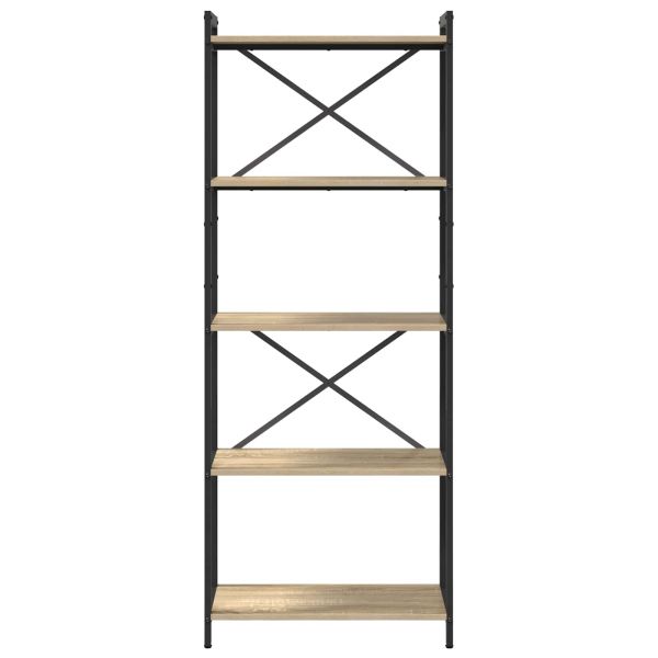 Рафт за книги Сонома дъб 60 x 30 x 155 см Инженерно дърво