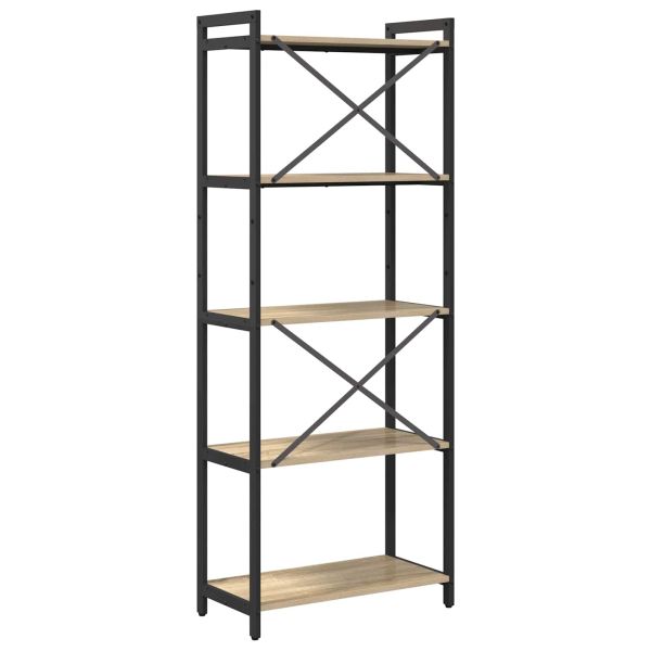 Рафт за книги Сонома дъб 60 x 30 x 155 см Инженерно дърво