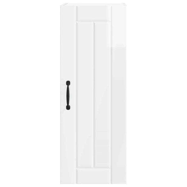 Кухненски шкаф Лъскаво бяло 30 x 31 x 80 см Инженерно дърво