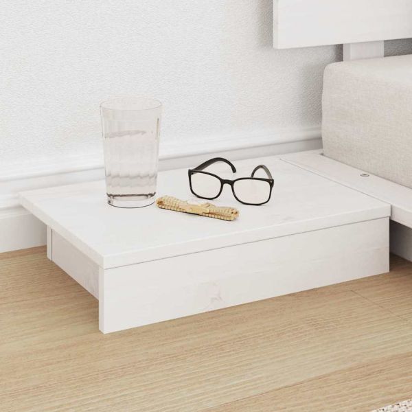 Рамка за легло с таблото със съхранение Бяло 100 x 200 cm Дърво