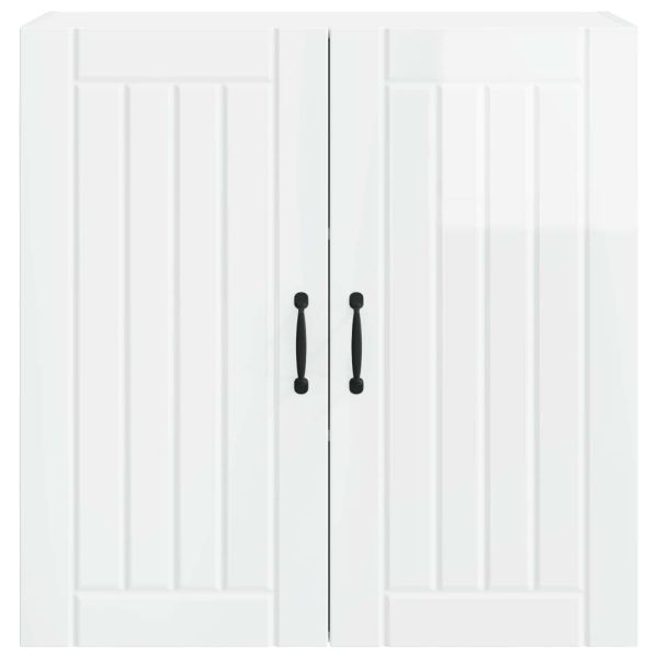 Кухненски шкаф Лъскаво бяло 80 x 31 x 80 см Инженерно дърво