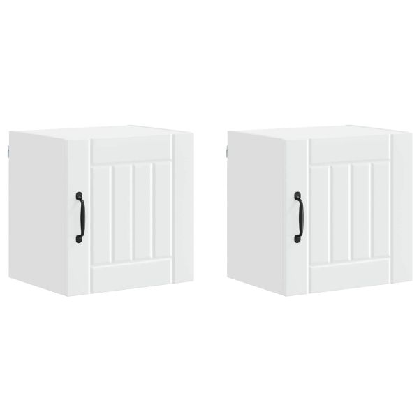 Кухненски шкаф 2 pcs Бяло 40 x 31 x 40 см Инженерно дърво