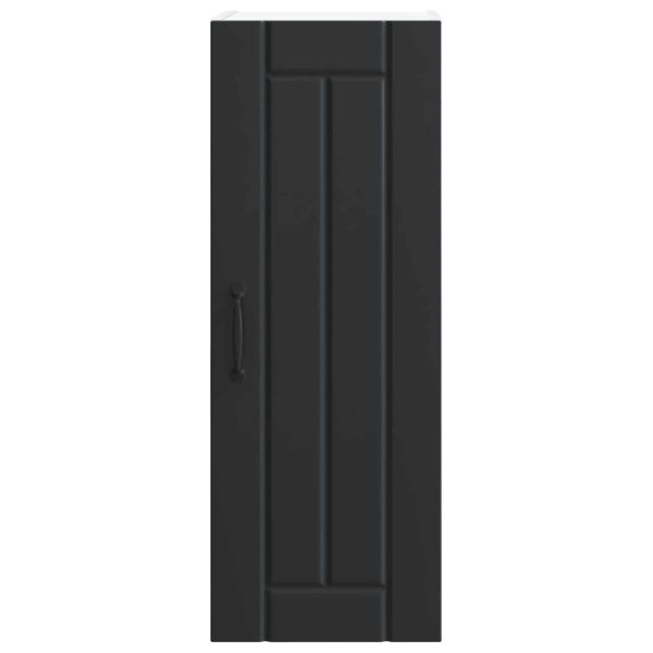 Кухненски шкаф 2 pcs Черно 30 x 31 x 80 см Инженерно дърво