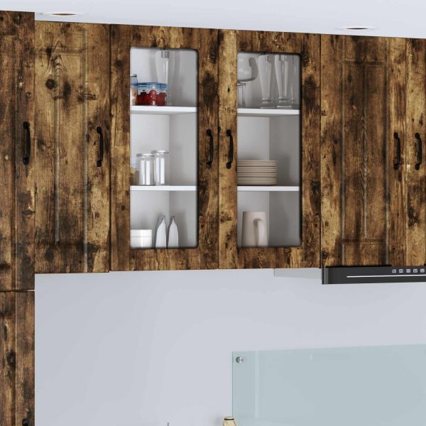 Кухненски шкаф 2 pcs Димян дъб 40 x 31 x 80 см Инженерно дърво