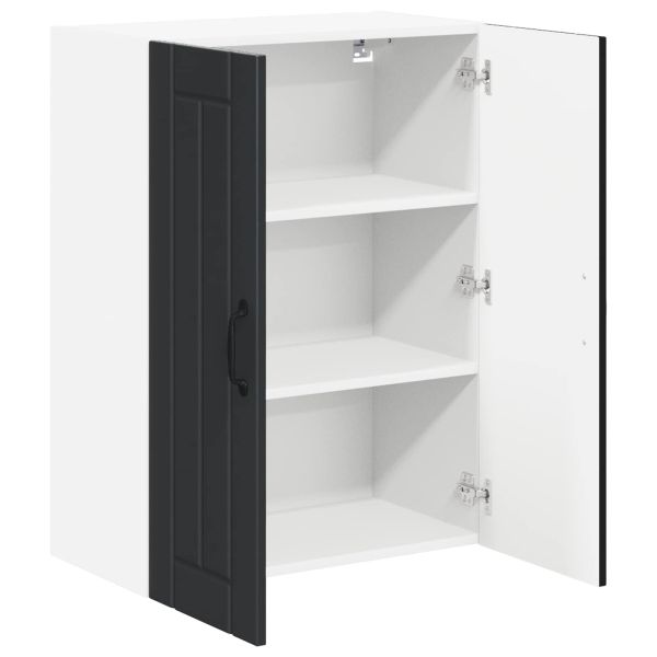 Кухненски шкаф Черно 60 x 31 x 80 см Инженерно дърво