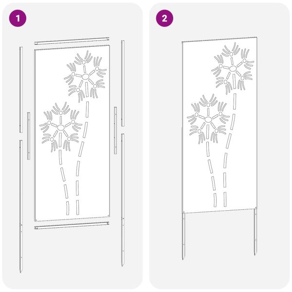 Екран за градинска неприкосновеност Ръждясало 50 x 140 см