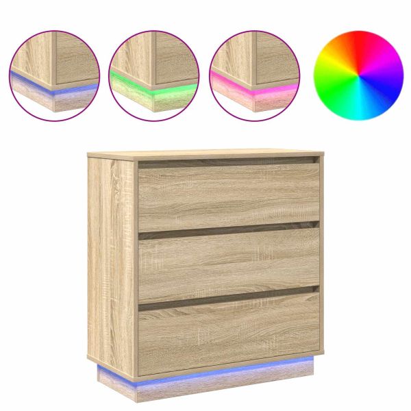 Нощен шкаф Сонома дъб 71 x 34,5 x 75 см Инженерно дърво