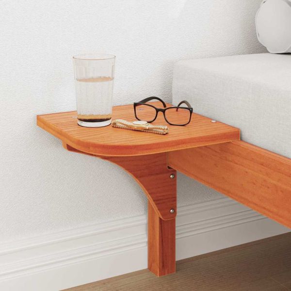 Рамка за легло Кафяво с восъчно покритие 90 x 200 cm