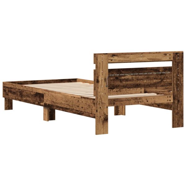 Рамка за легло Старо дърво 90 x 200 cm Инженерно дърво