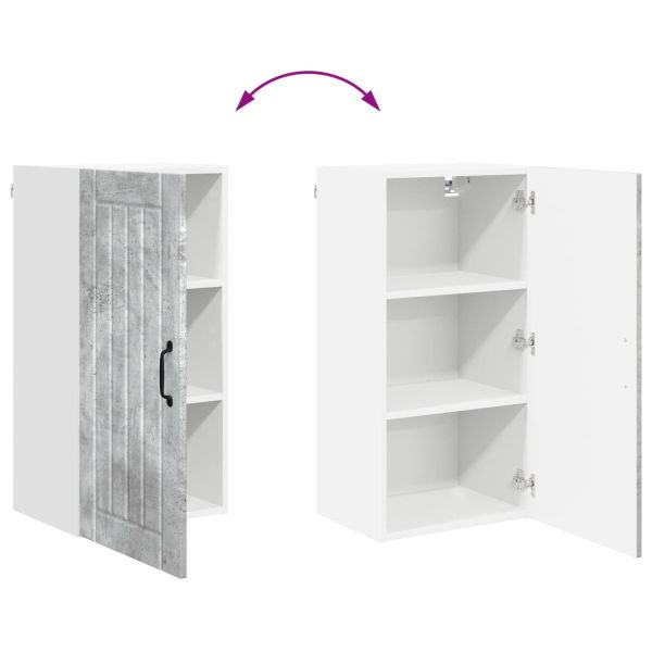 Кухненски шкаф Циментено сиво 40 x 31 x 80 см Инженерно дърво