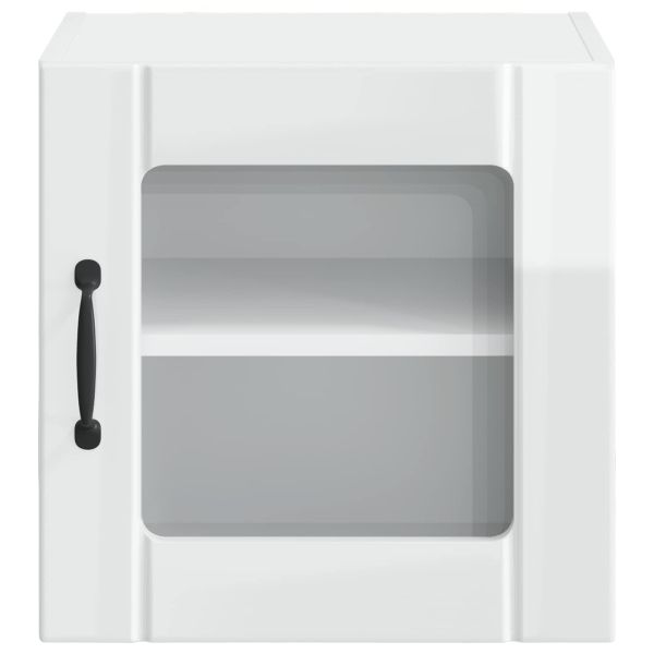 Кухненски шкаф Лъскаво бяло 40 x 31 x 40 см Инженерно дърво