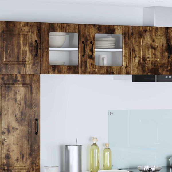 Кухненски шкаф 2 pcs Димян дъб 40 x 31 x 40 см Инженерно дърво