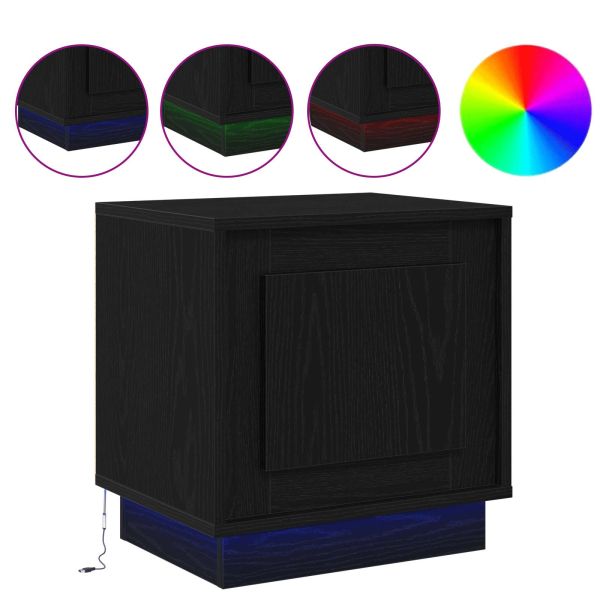 Нощен шкаф Черно 44 x 34,5 x 45 см Инженерно дърво