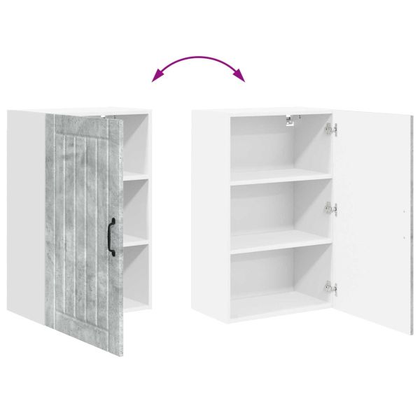 Кухненски шкаф Циментено сиво 50 x 31 x 80 см Инженерно дърво