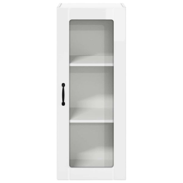 Кухненски шкаф Лъскаво бяло 40 x 31 x 100 см Инженерно дърво