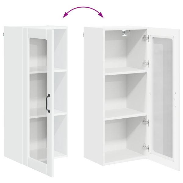 Кухненски шкаф Лъскаво бяло 40 x 31 x 100 см Инженерно дърво