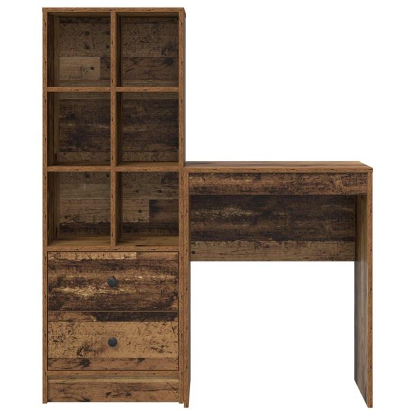 Бюро с чекмедже 2 pcs Старо дърво