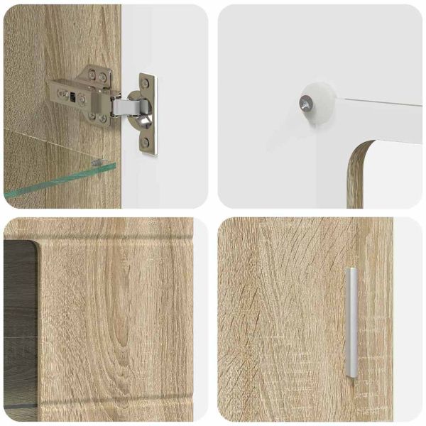 Комплект ТВ шкаф с чекмедже с рафт Сонома дъб Инженерно дърво