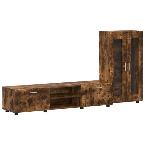 Комплект ТВ шкаф с чекмедже с рафт Димян дъб Инженерно дърво