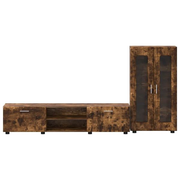 Комплект ТВ шкаф с чекмедже с рафт Димян дъб Инженерно дърво