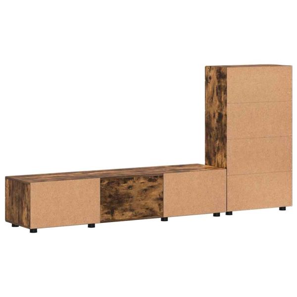 Комплект ТВ шкаф с чекмедже с рафт Димян дъб Инженерно дърво