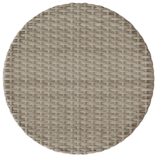 Бистро комплект с възглавници 3 части светлосив полиратан